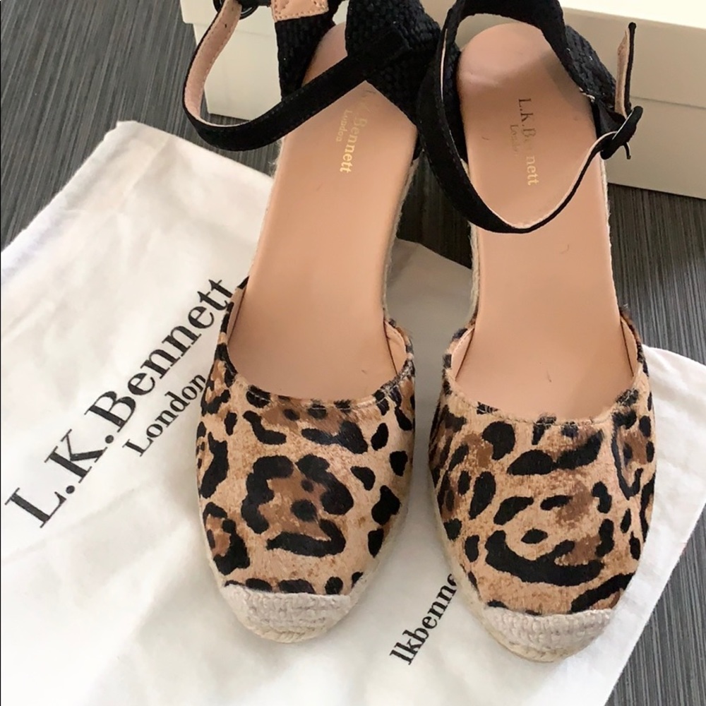 ‼️LK Bennett wedge calf hair espadrille ‼️